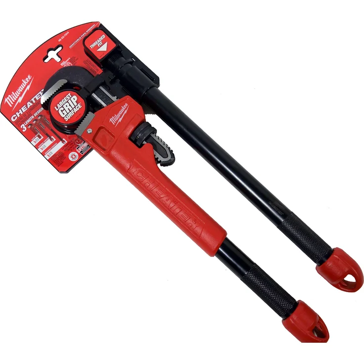 Milwaukee 48 22 7314 Cheater Anpassungsfähig Rohrzange ? 3 Länge Design, Rot-Schwarz