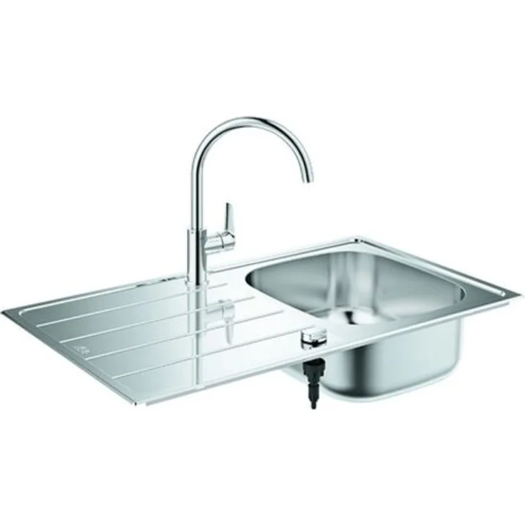 GROHE Spülen-Bundle K200 31562_1 mit Edelstahlspüle-BauEdge SPT-Batt. chrom, 31562SD1