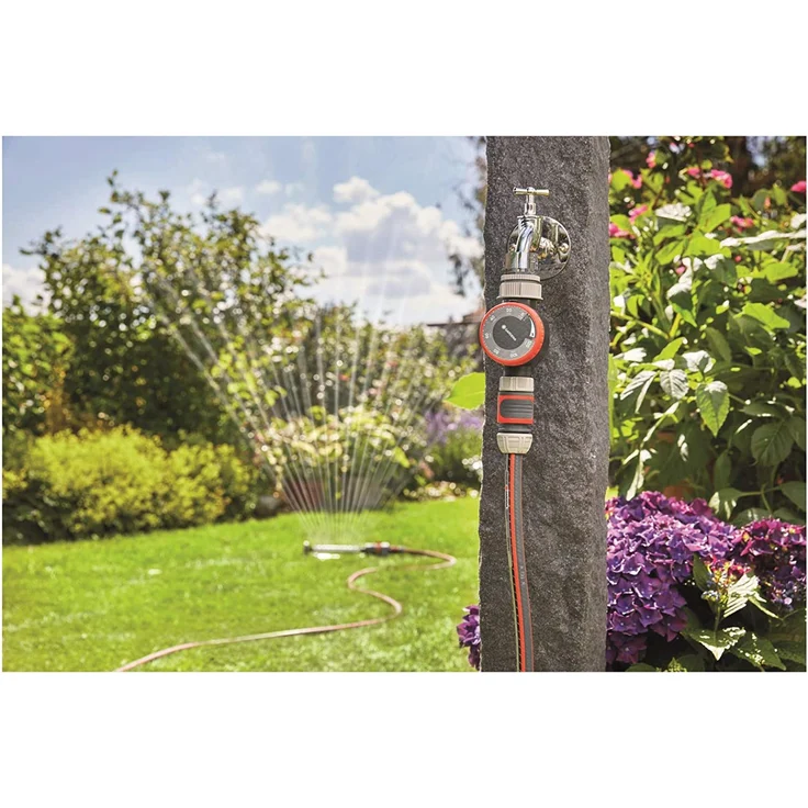 GARDENA Bewässerungsuhr: Automatische Zeitschaltuhr für Wasserhähne 26.5 mm (G 3-4) oder 33.3 mm (G1), flexible Bewässerungsdauer (5-120 min), leichtes Anschließen dank Schnellstecksystem (1169-20) – Bild 3