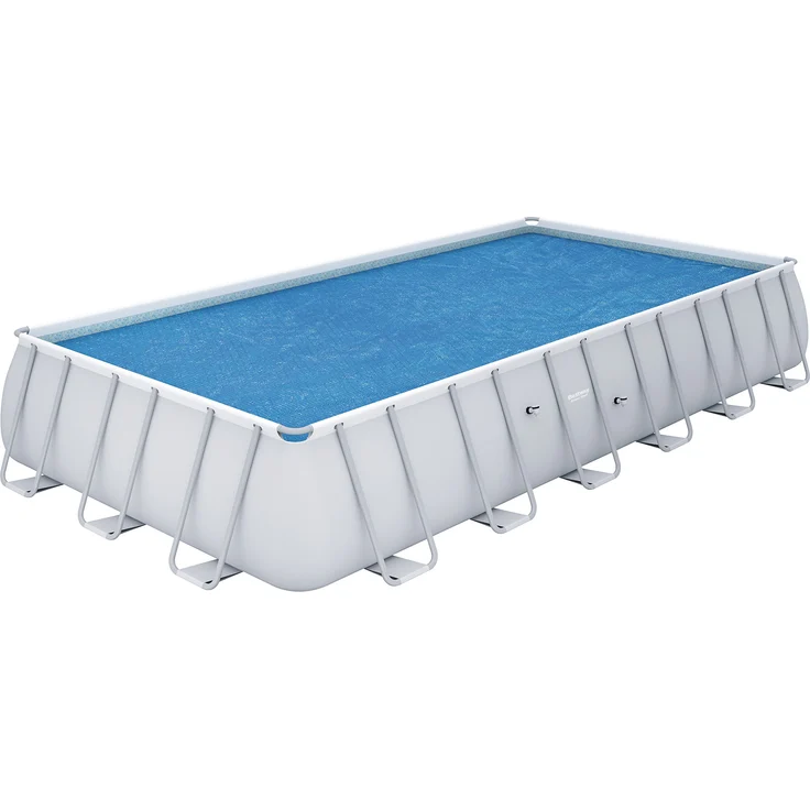 Bestway Flowclear Solarabdeckplane 703 x 336 cm, für eckige 640 x 274 cm und 732 x 366 cm Power Steel Pools, blau – Bild 1