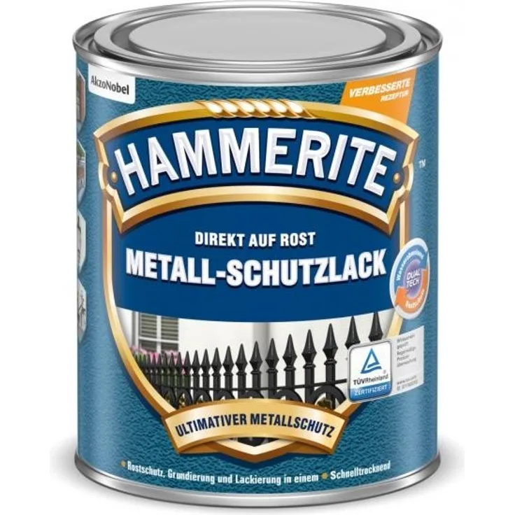 HAMMERITE 5087613 Metallschutzlack Metall-Schutzlack Hammerschlag 0,750 L, metallblau, 750ml