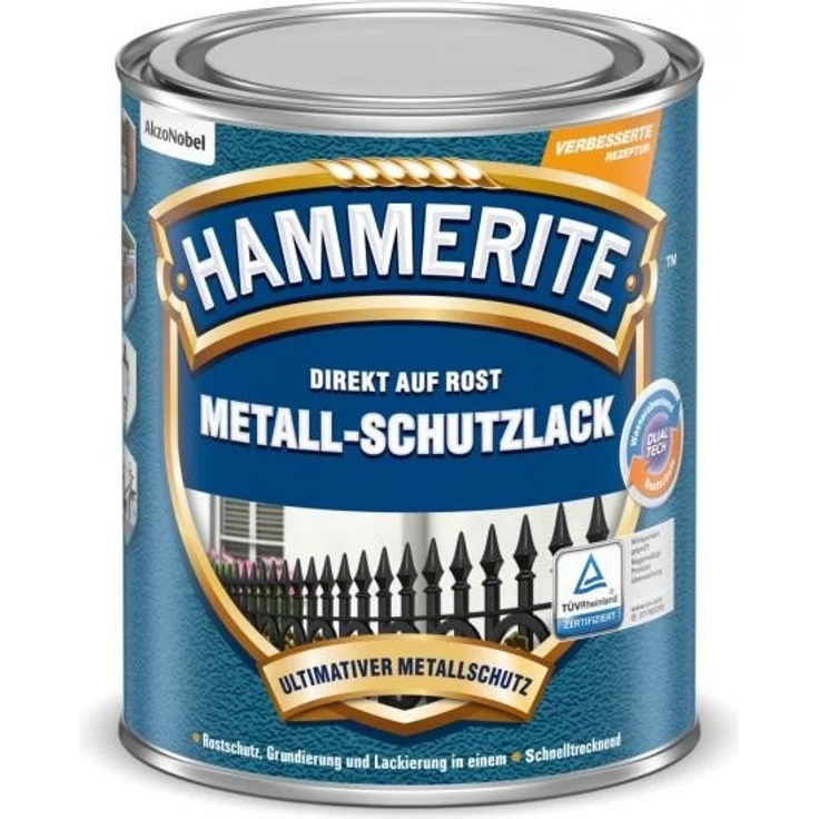 HAMMERITE 5087613 Metallschutzlack Metall-Schutzlack Hammerschlag 0,750 L, metallblau, 750ml