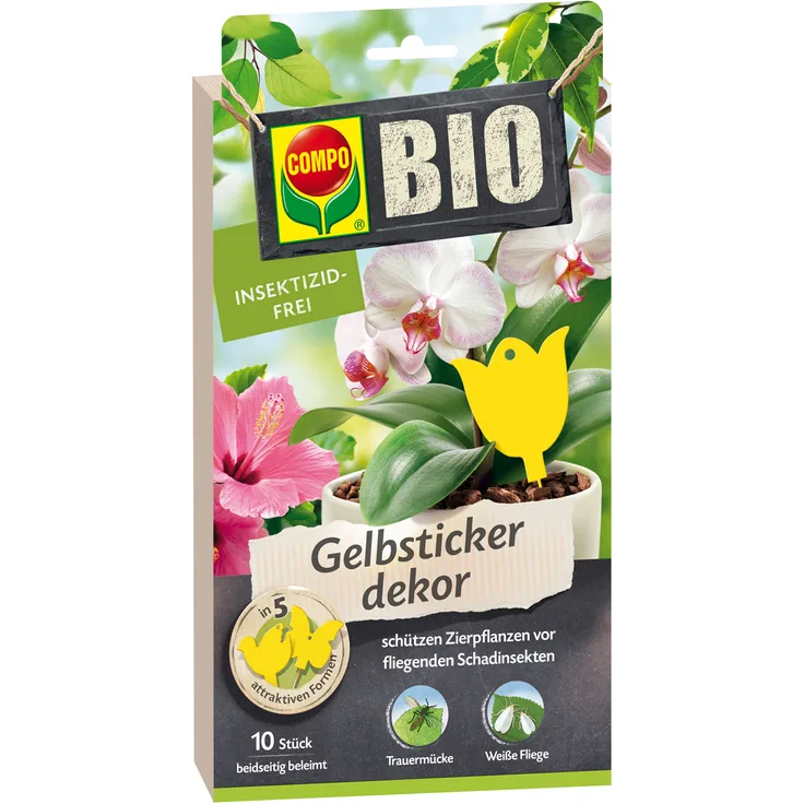 COMPO BIO Gelbsticker dekor, 10 Stück