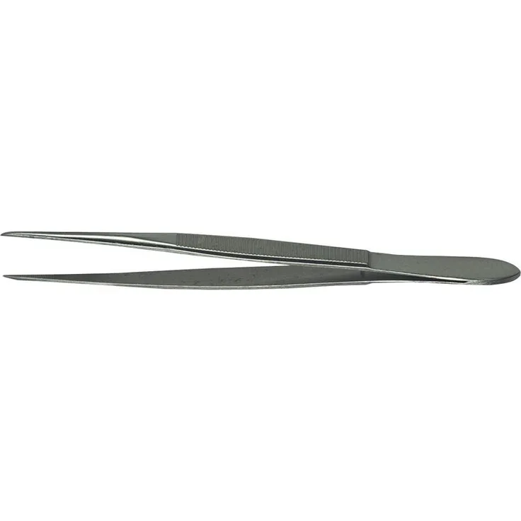 Präzisionspinzette gerade spitz Länge 120 mm