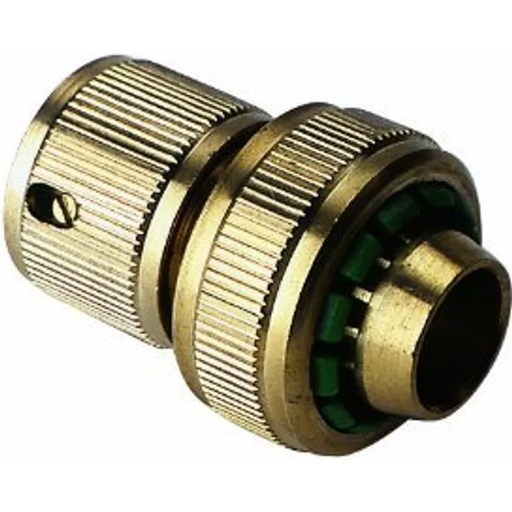 Xclou Garden Schlauchstück Messing ohne Wasserstop, für ein Schlauchdurchmesser von ca. 19 mm, geeignet für 3/4 Schläuche Bewässerungszubehör
