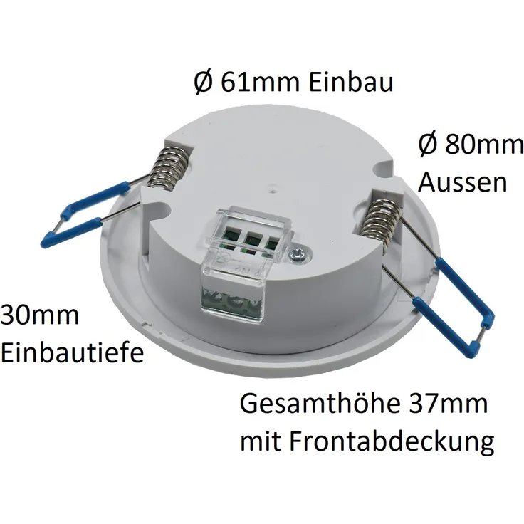 ChiliTec Flat Decken Einbau Bewegungsmelder 360 LED geeignet