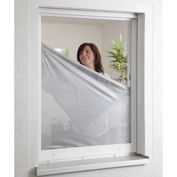 Sonnenschutz Fliegengitter für Fenster 130x150cm anthrazit-silber 100240105-CU – Bild 1