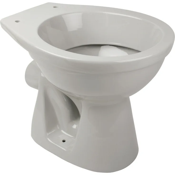 Stand-WC Tiefspüler Abgang Wand Waagerecht Toilette WC Manhattan Grau
