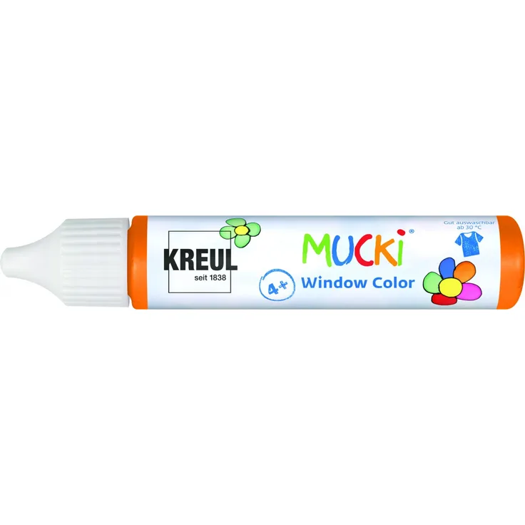 Kreul - Kreul Mucki Window Color Pen orange, 29 ml - orange