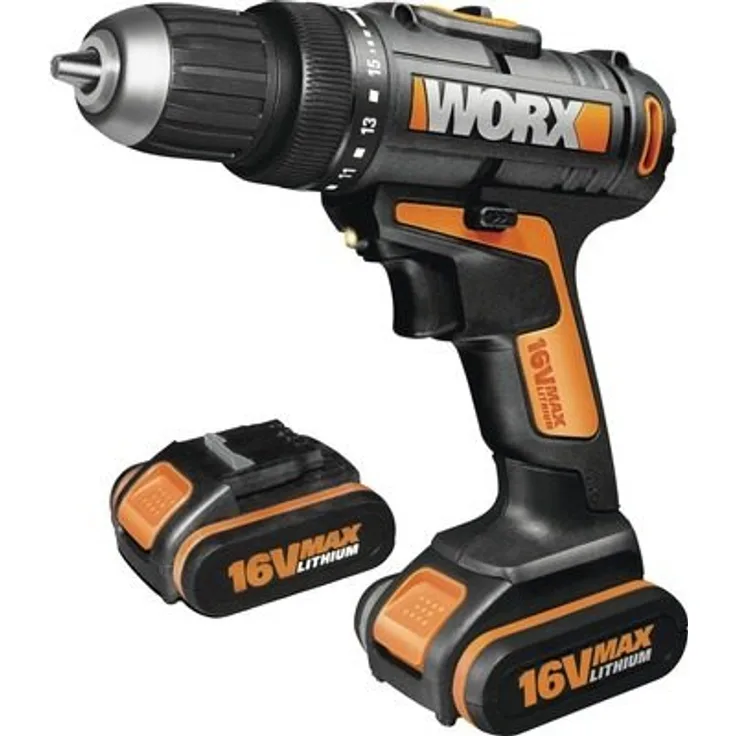 Worx WX152,1 Bohrmaschine-Akkuschrauber 2 Akkus 16 V 2,0 Ah, li-ion