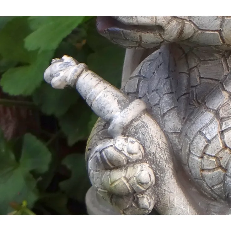 Drachenkind Feuerwehrmann Drache Figur Gargoyle Gartenfigur