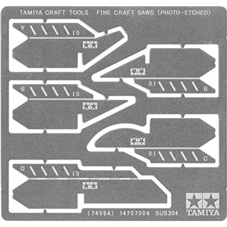 TAMIYA 300074094 - Fotoätz-Sägeblatt, 0.1 mm, 5 Stück