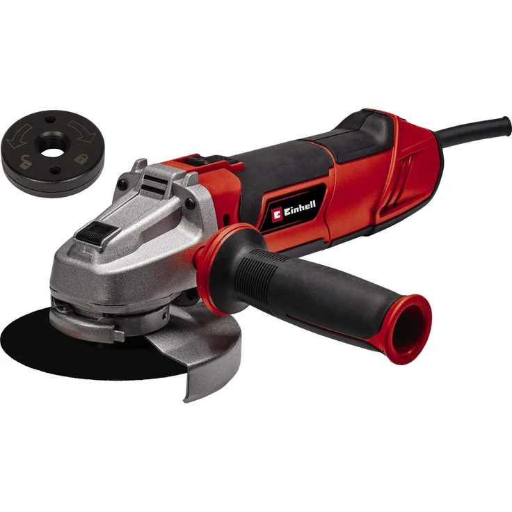 Einhell Winkelschleifer TE-AG 125/1010 CE Q 1010 W, Ø125 mm, Schnellspannmutter, elektr. Drehzahleinstellung, flacher Metallgetriebekopf, Scheibenschutz, ohne Trennscheibe 125 mm Netz – Bild 1