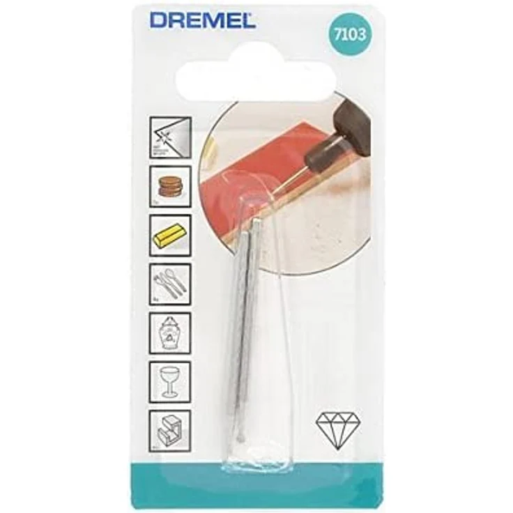 Dremel 7103 Diamantbestückter Mehrzweck Fräser, Zubehör Set für Multifunktionswerkzeug mit 2 Fräser 2.0mm zum Schnitzen, Gravieren und Fräsen von Glas, Porzellan, Kunststoffe, Gummi, Keramik – Bild 2