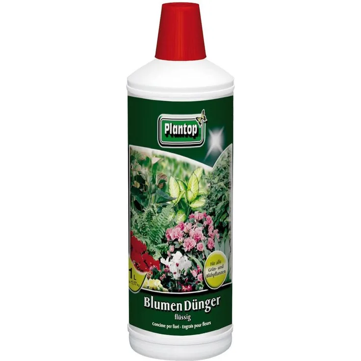 PLANTOP Blumendünger flüssig Grün- & Blühpflanzen, NPK-7+3+6 chloridarm, 1 Liter - Plantop