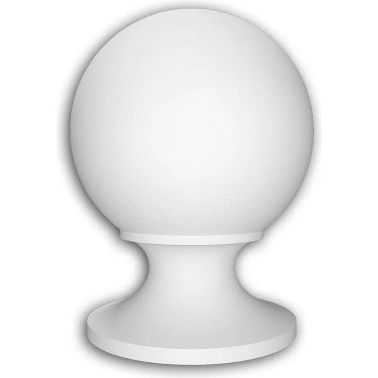 Profhome Decor - Vollbalustrade Pfostenabdeckung 477201 Außenstuck Balustrade Fassadenelement Neo-Klassizismus-Stil weiß