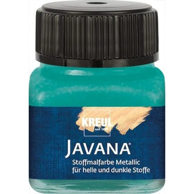 Kreul - KREUL Javana Stoffmalfarbe Metallic anthrazit, 20 ml - grau