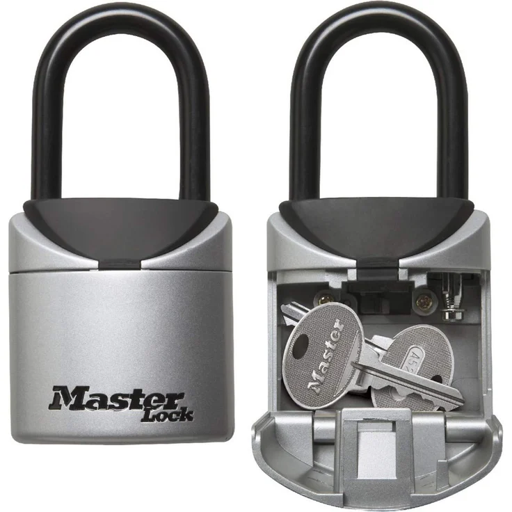 MASTER LOCK Tragbarer Mini-Schlüsseltresor [XS] [mit Bügel] 5406EURD Schlüsselsafe mit Bügel - Ideal für Reisen, Urlaub oder Sport – Bild 1