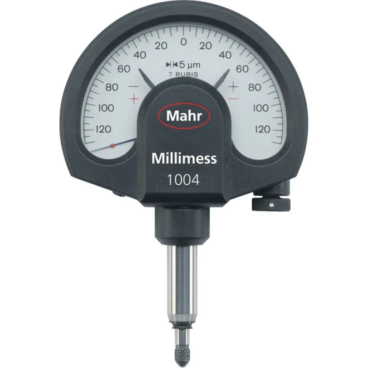 Mahr 4333000 Millimess 1004 Mechanischer Zifferblattvergleicher, 5 µm Graduationswert, Weiß