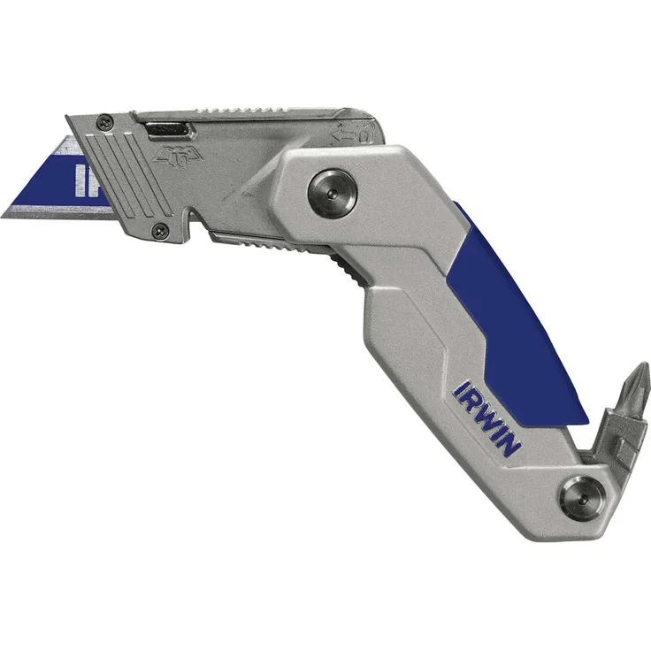 Irwin FK250 Trapezklingen-Klappmesser mit Gürtelclipse, Klingenmagazin und Schraubenbitaufnahme, 1888439
