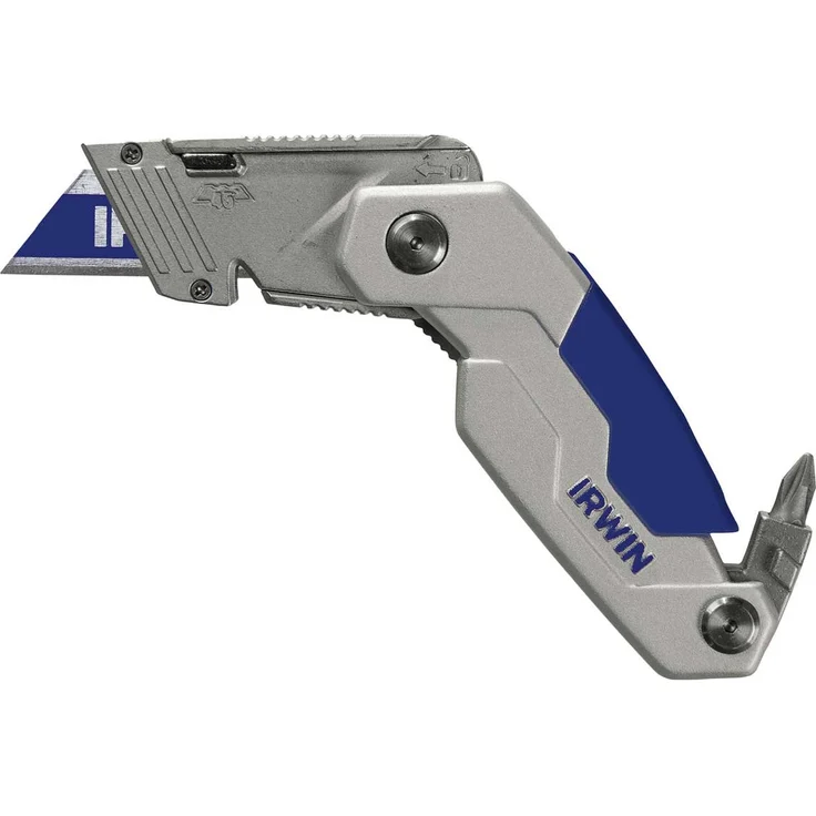 Irwin FK250 Trapezklingen-Klappmesser mit Gürtelclipse, Klingenmagazin und Schraubenbitaufnahme, 1888439 – Bild 1