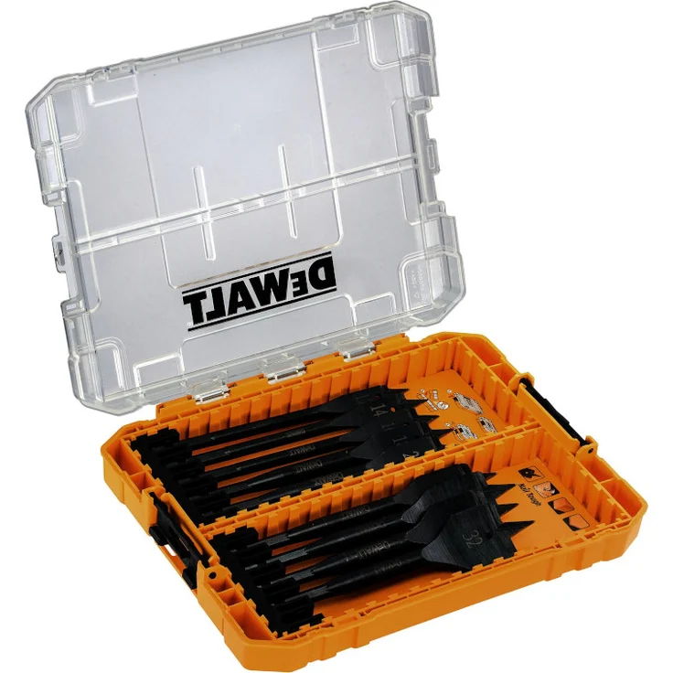 DEWALT DT70751-QZ Tough Case mediana con 9 Brocas de pala para Madera