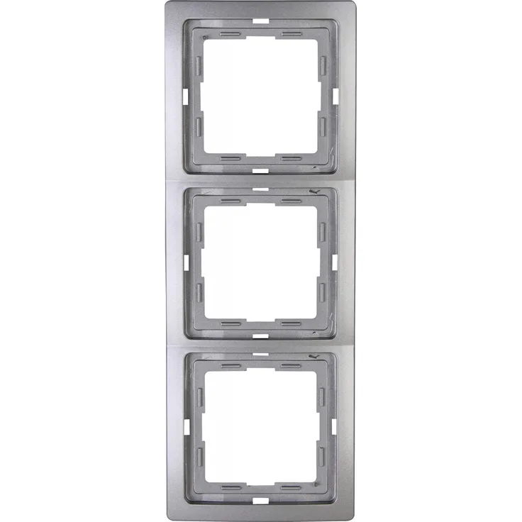 Kopp Abdeckrahmen 3-fach, 1 Stück, platin, 400343064 Venedig