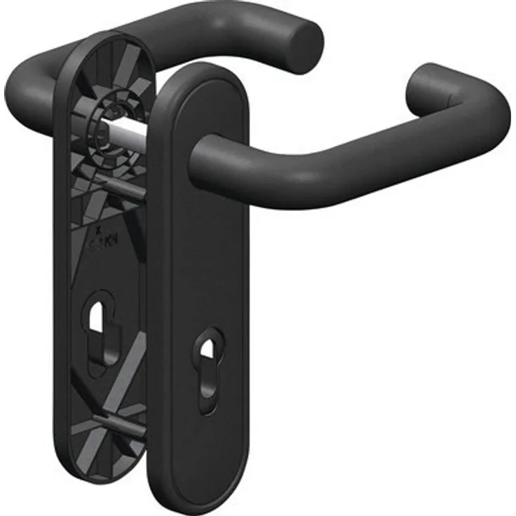 Hörmann Drückergarnitur ZK'' ''Drückergarnitur mit Kurzschild, Kunststoff schwarz''''