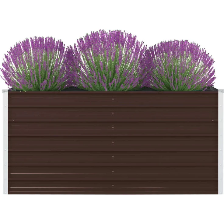 vidaXL Hochbeet 160 x 80 x 45 cm Verzinkter Stahl Braun – Bild 1