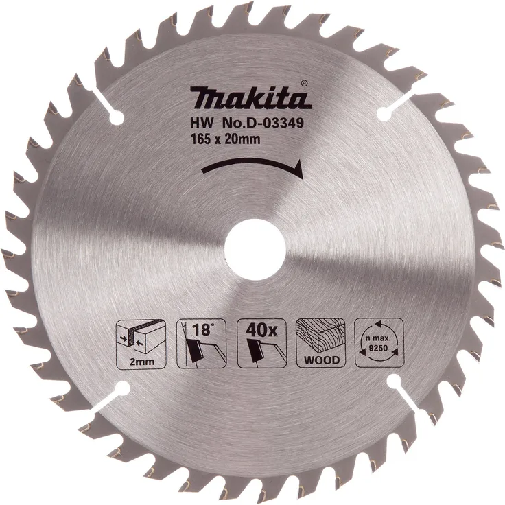 Makita D-03349 HM-Saegeblatt 165x20x40Z