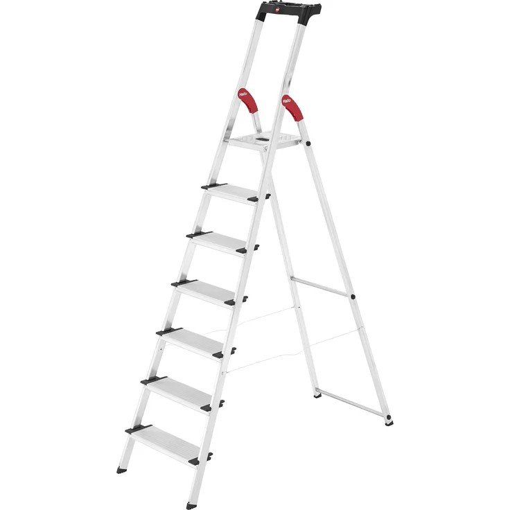 Hailo L80 ComfortLine, Alu-Sicherheits-Stehleiter, 7 Stufen – Bild 1