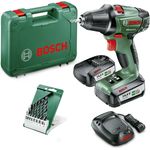 Bosch Akkuschrauber PSR 14,4 LI-2 2x 2,5Ah, Ladegerät, Koffer, 8 teilig -Holzbohrer Set