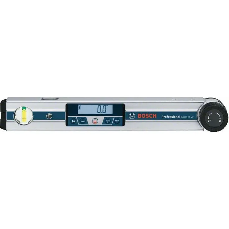 Bosch Professional Digitales Winkelmessgerät GAM 220 MF (Berechnung von Gehrungswinkeln, Schenkellänge: 0 - 220º, Länge: 40 cm)