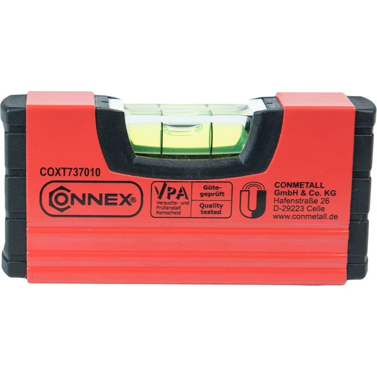 Connex COXT737010 Mini-Wasserwaage 10cm, magnetisch – Bild 1