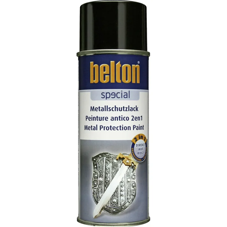 belton Lackspray Special Metallschutzlack 400 ml, schwarz, 2in1-Funktion