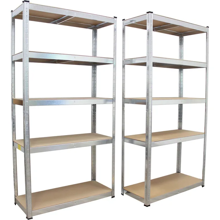 TrutzHolm 2er Set Steckregal 180 x 90 x 40 Schwerlastregal Lagerregal Kellerregal Metallregal Garagenregal