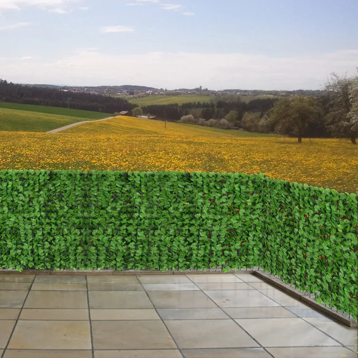 Sichtschutz Windschutz Verkleidung für Balkon Terrasse Zaun ~ Blatt hell 300 x 150 cm