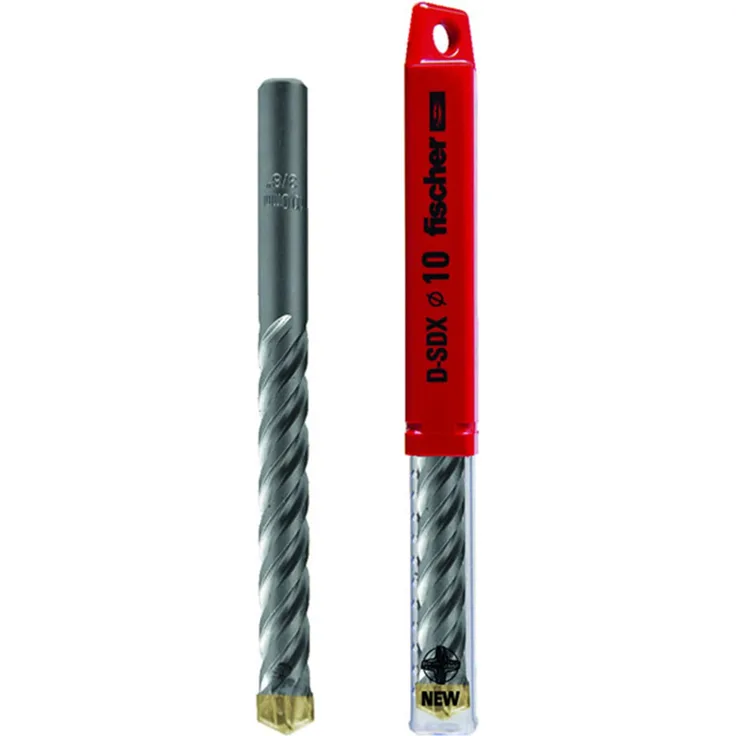 Fischer D-SDX Bohrer zylindrisch Vierkant für Mauerwerk, Beton und Stein, Tungsten-Karbidplatte, für handelsübliche Bohrmaschine und Bohrschrauber mit Zylinderanschluss, 545699