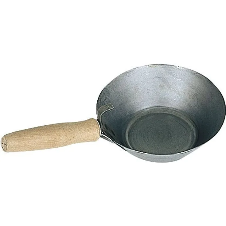 Maurerpfandl Mörtelpfanne aus blankem Stahlblech ø 180 mm - Kaufmann