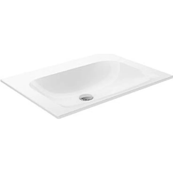 Keuco X-LINE Waschtisch B:65,5xT:49,3 cm ohne Hahnloch ohne Überlauf weiß mit CleanPlus 33150316500