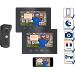 1 Familienhaus IP Türsprechanlage mit Kamera und 2 Monitoren - Video Türklingel