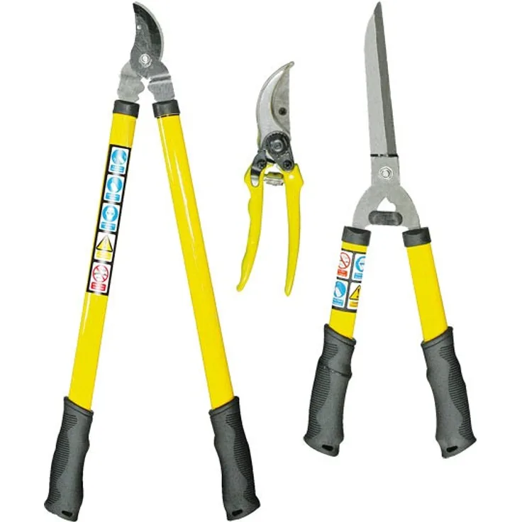 3er-Set Astschere Heckenschere Rosenschere Gartenschere Baumschere Strauchschere