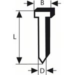 Bosch 2608200517 Nagel 1,2-18g-Senkkopfnagel SK50 45G
