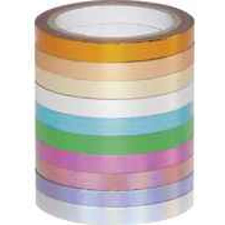 folia 26437 - Washi Tape, Klebeband aus Reispapier, Hotfoil, 10er Set - ideal zum Verzieren und Dekorieren