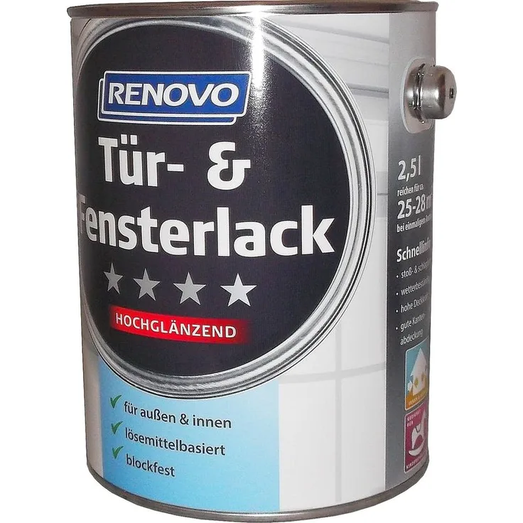 2,5L Renovo Tür  Fensterlack weiss hochglänzend