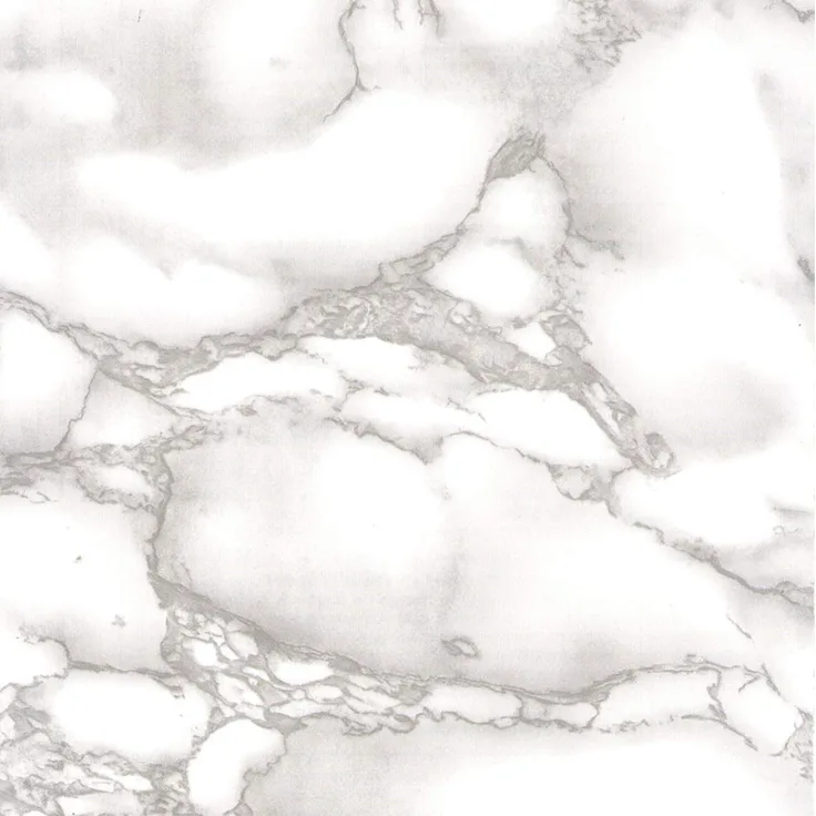Klebefolie Marmor grau Dekofolie, Möbelfolie, Tapete, selbstklebende Folie, PVC, ohne Phthalate, weiß, 45cm x 1,5m, Stärke 0,095mm, Venilia 53421