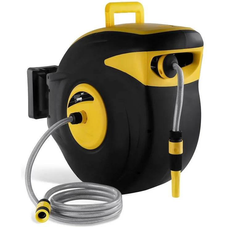 MSW - Schlauchtrommel Automatik 30 M Schlauch Aufroller Wasserschlauch Gartenschlauch