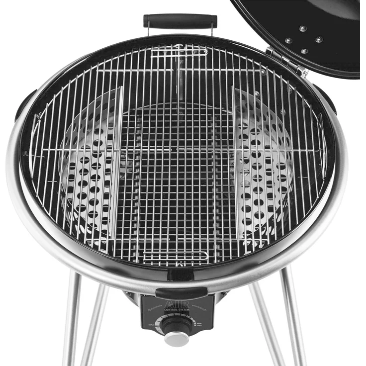 RÖSLE Holzkohle-Kugelgrill No.1 AIR F60, Hochwertiger Kohlegrill mit Air Control System, Deckelscharnier, Deckelthermometer, klappbarer Edelstahl-Grillrost, extra große Grillfläche und Grillraum – Bild 5