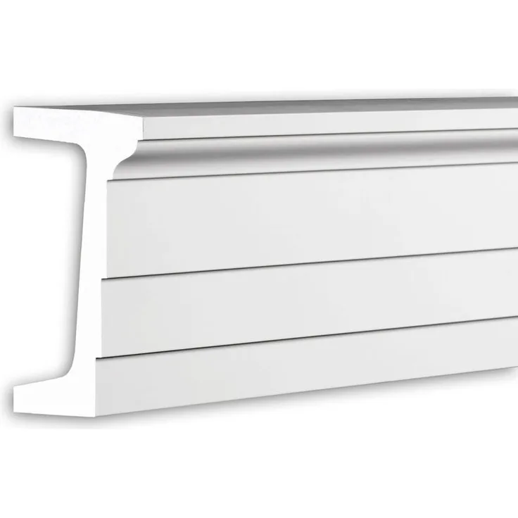 Architrav 404202 Fassadenprofil Stuckleiste Außenstuck Modernes Design weiß 2 m