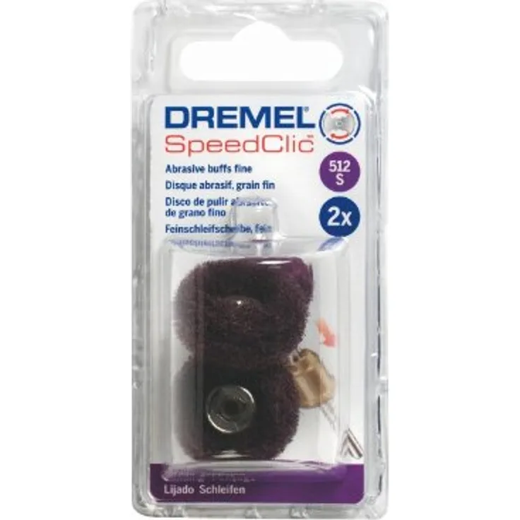 Dremel 512S Feinschleifscheiben (Zubehörsatz für Multifunktionswerkzeug mit 2 Dremel Feinschleifscheiben 25mm für Präzisen und Schonenden Materialabtrag auf Metall, Glas, Holz und Kunststoff)